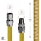 Flextron Gas Line Hose 1/2'' O.D.x24'' Len 3/8" FIPx1/2" MIP Fittings Yellow Coated Stainless Steel Flexible FTGC-YC38-24J - alternate 4